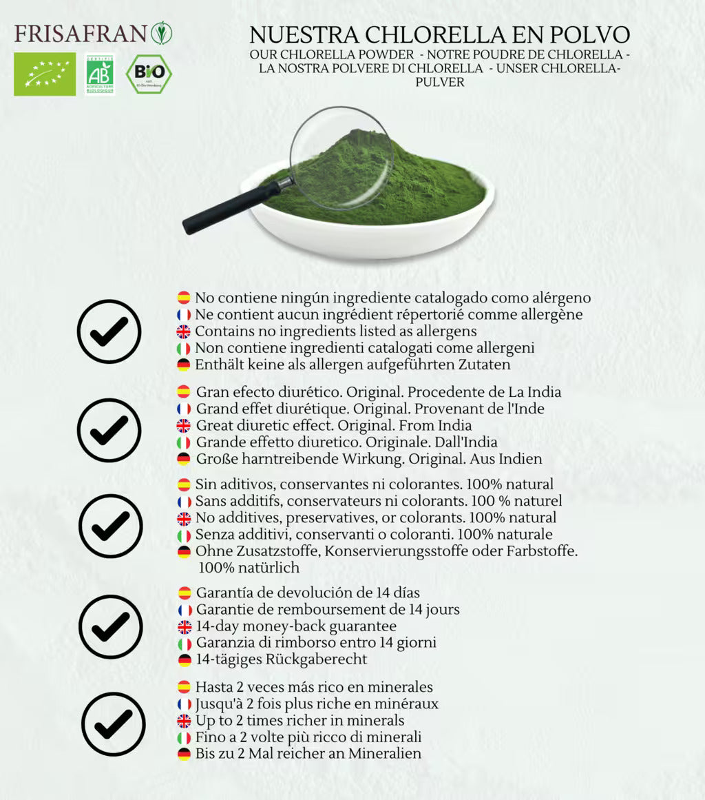 Chlorella Ecológica En Polvo - Calidad Y Sabor | Frisafran 100 G_4