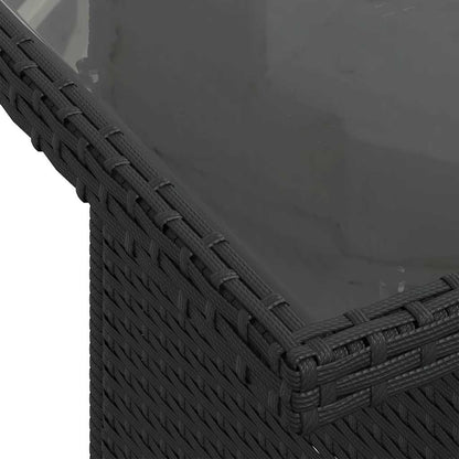 Set De Sofás De Jardín 7 Pzas Con Cojines Ratán Sintético Negro / Vetonek_1
