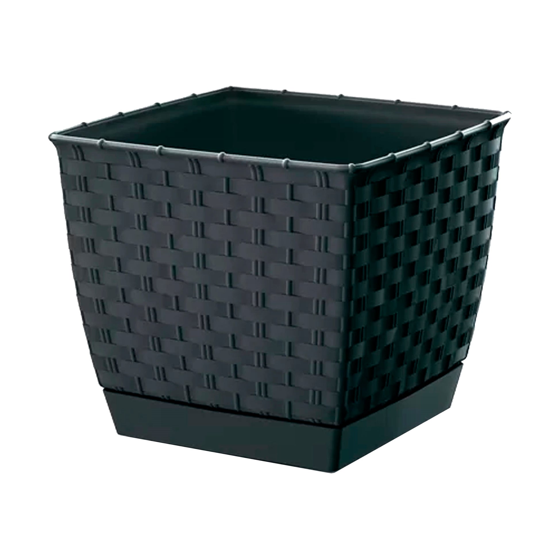 Maceta Ratolla Square 1,5l., Dimensiones (mm) 145x145x126, Color Antracita