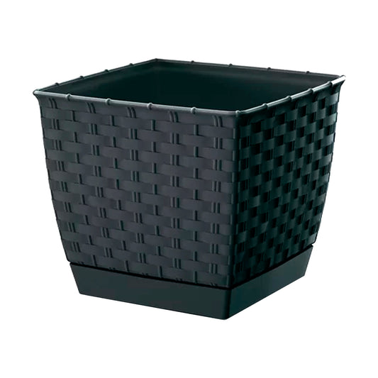 Maceta Ratolla Square 1,5l., Dimensiones (mm) 145x145x126, Color Antracita