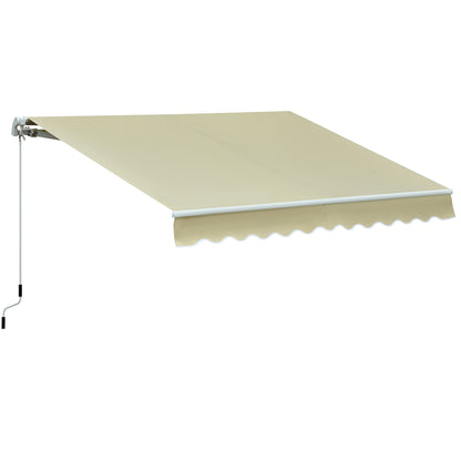 Outsunny Toldo Manual Plegable De Aluminio Manivela Ángulo Ajustable 2,95x2,5m_0