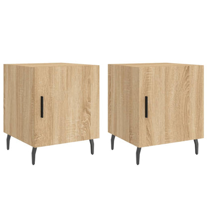 Mesitas Noche 2 Uds Madera Ingeniería Roble Sonoma 40x40x50 Cm_0