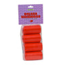 Pack 4 Rollos Color Rojo De Bolsas Higiénicas Recoge Excrementos De Perro. Rollos De 15 Bolsas