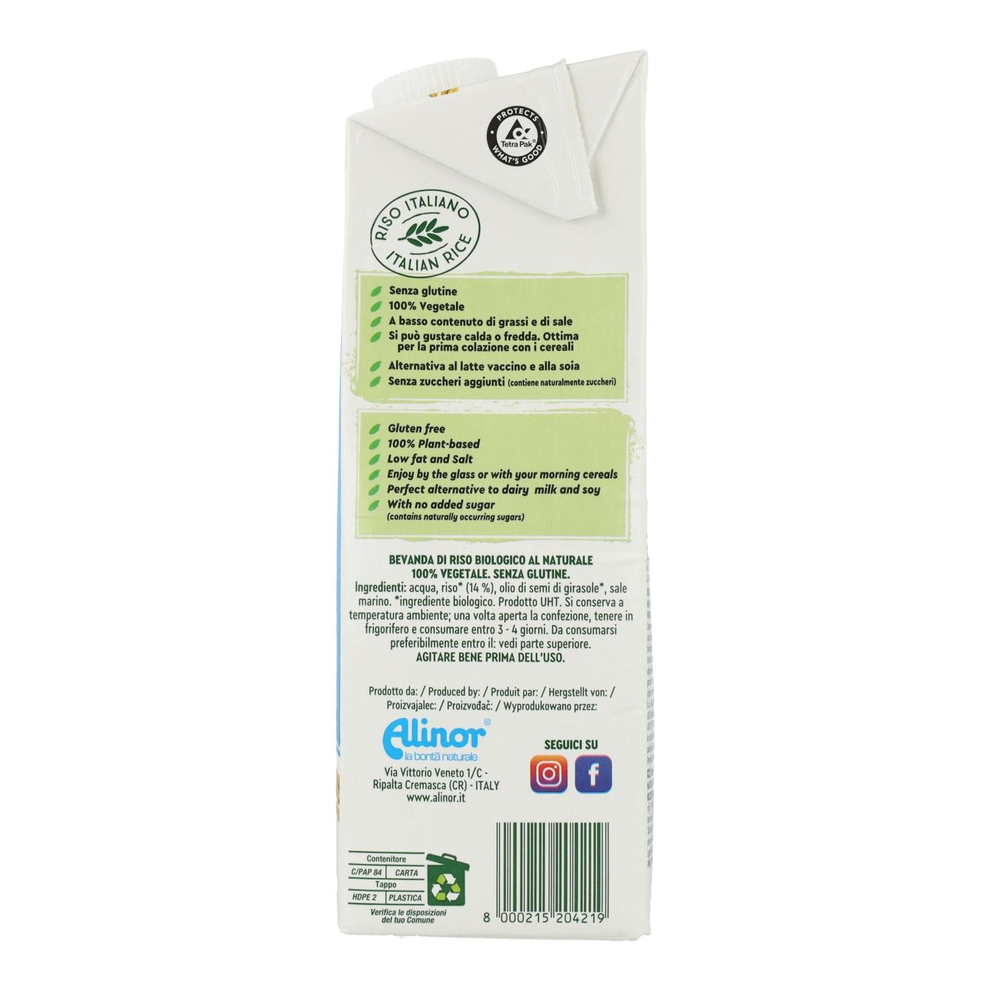 Pack 10 x Bebida de Arroz  Vitariz 1 L