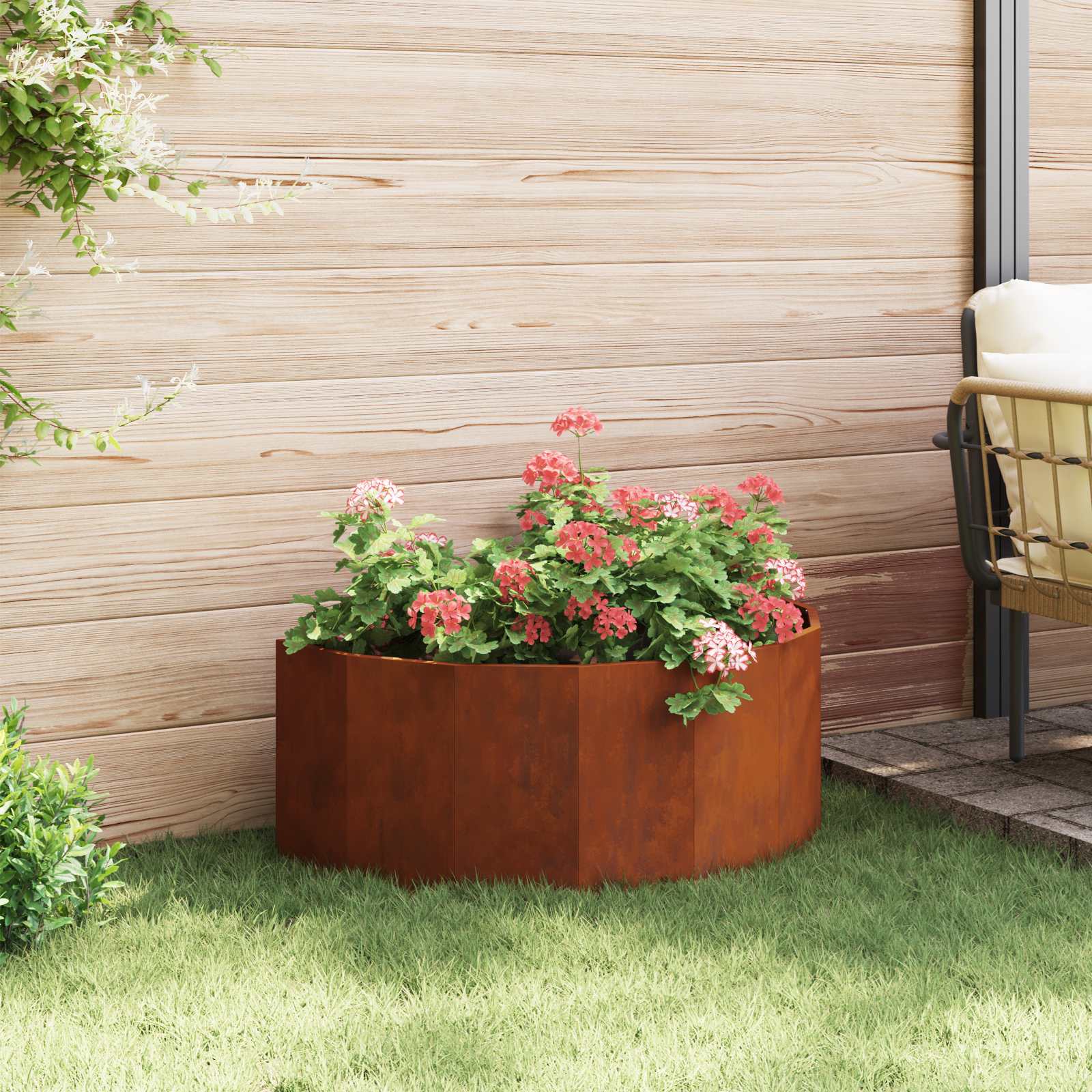 Jardinera Oxidado 90 X 45 X 35 Cm Acero Autopatinable_3