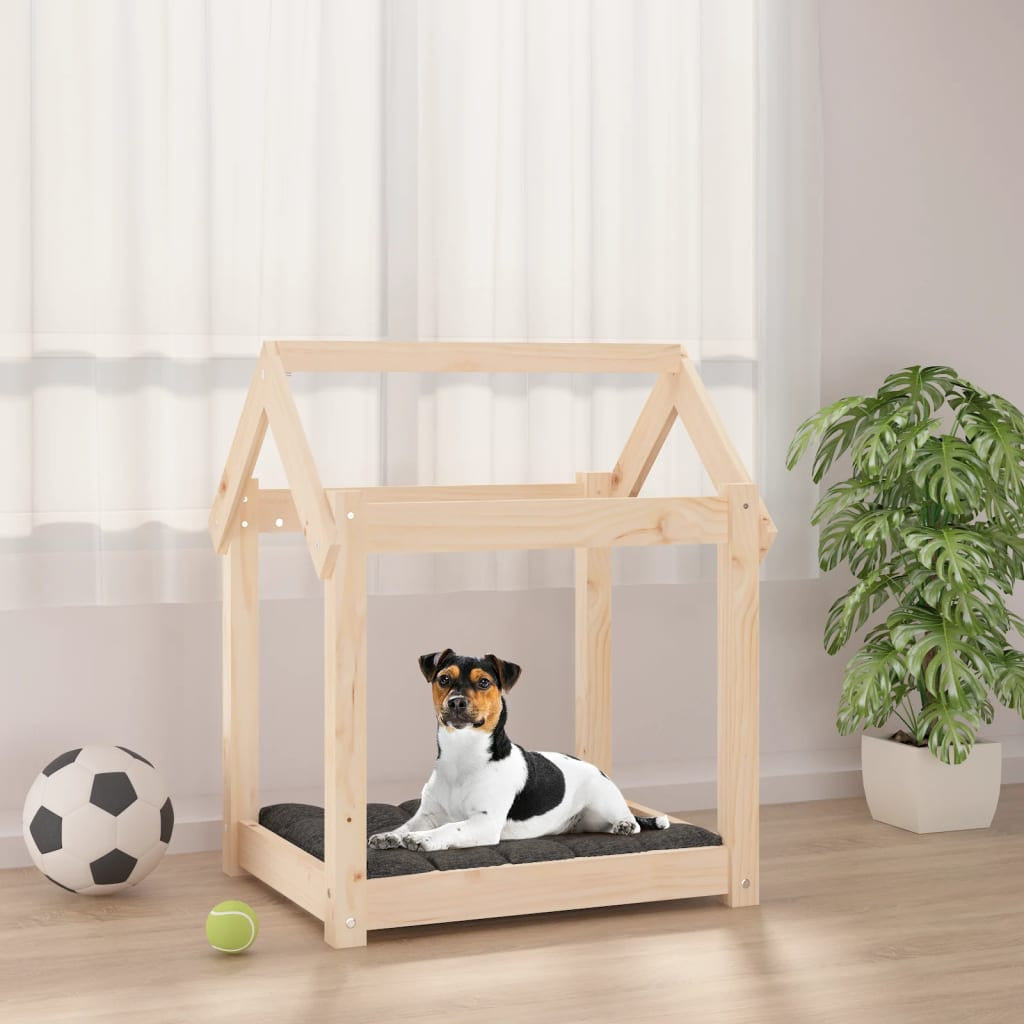 Vidaxl Cama Para Perros Madera Maciza De Pino 61x50x70 Cm_1