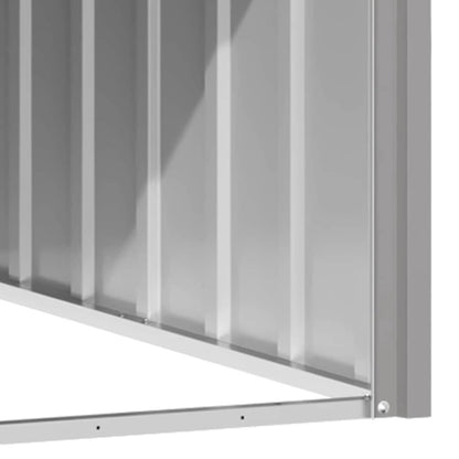Vidaxl Casa Para Perros Acero Galvanizado Gris 116,5x153x81,5 Cm_4