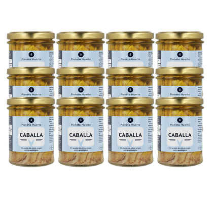 Pack 12x Caballa en aceite de oliva ECO Planeta Huerto 190 g
