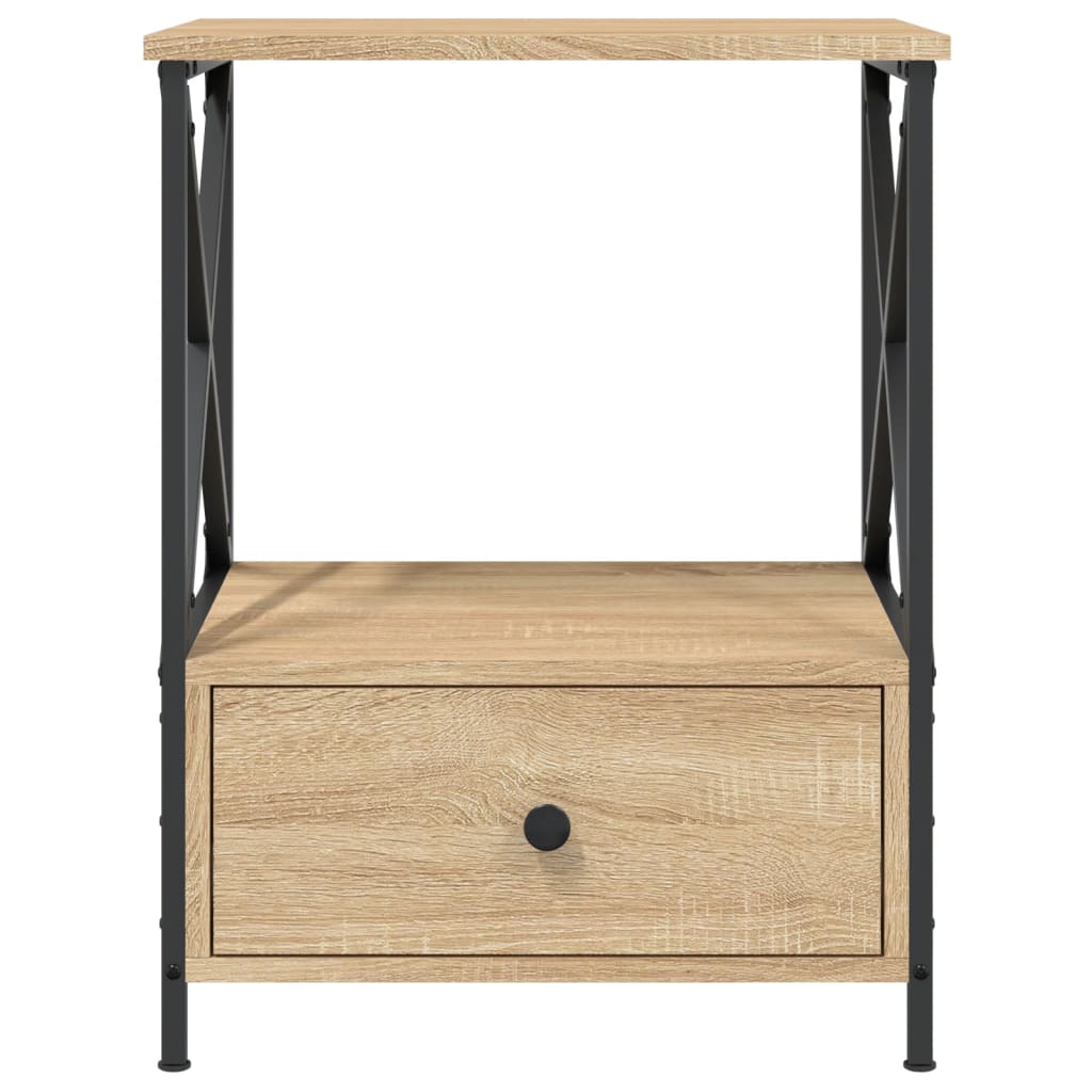 Mesitas Noche 2 Uds Madera Ingeniería Roble Sonoma 50x41x65 Cm_4