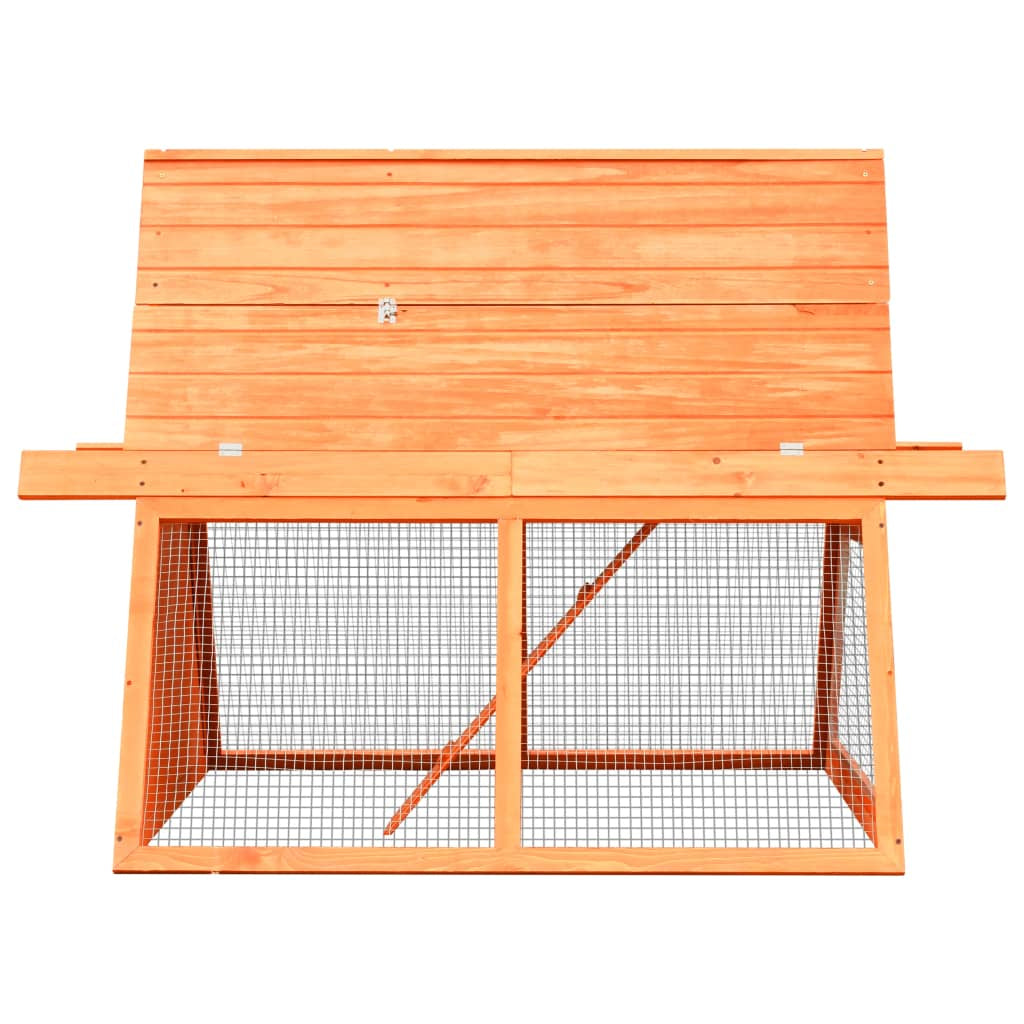 Vidaxl Conejera De Madera Maciza De Pino Y Abeto 152x128x108 Cm_3