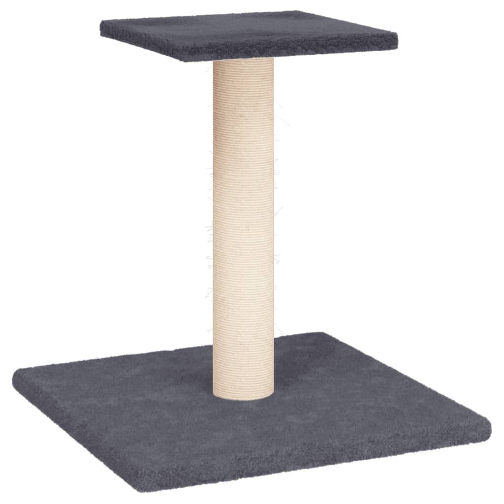 Vidaxl Poste Rascador Para Gatos Con Plataforma Gris Oscuro 38 Cm_0
