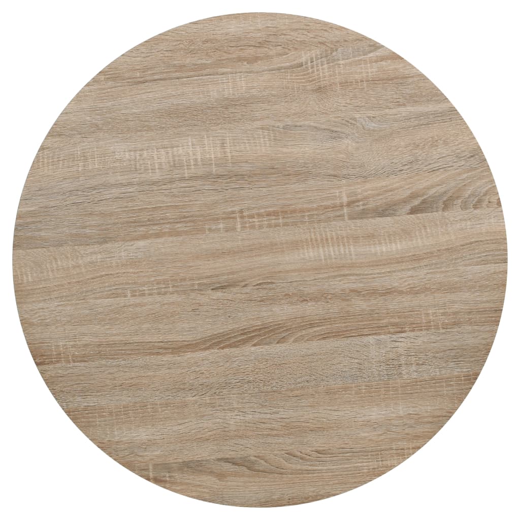Mesa De Bar Bistró Mdf Y Acero Redonda 80x75 Cm Color Roble_2