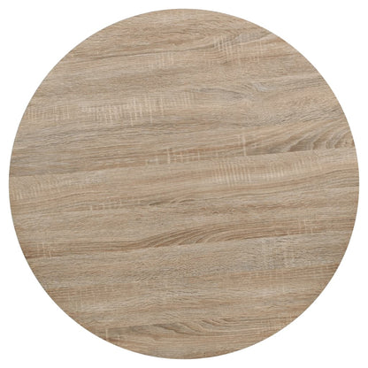 Mesa De Bar Bistró Mdf Y Acero Redonda 80x75 Cm Color Roble_2