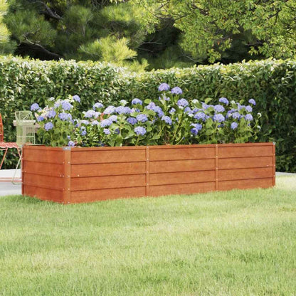 Arriate Oxidado De Acero Corten 240x80x45 Cm_1