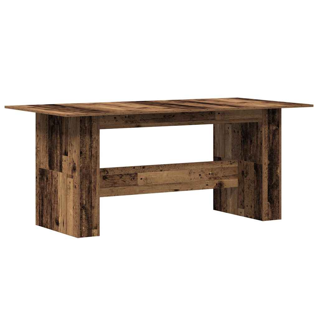 Mesa De Comedor De Aglomerado Madera Envejecida 180x90x76 Cm_0