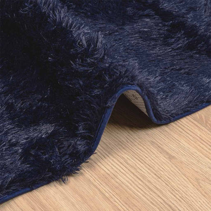 Vidaxl Alfombra De Pelo Largo Navarra Azul Marino 120x170 Cm Poliéster_4