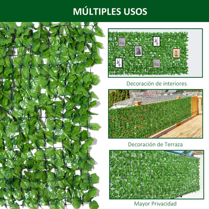 Outsunny Seto Artificial En Rollo 3x1m Para Valla Balcón Barandilla Valla De Privacidad Planta Decorativa Pe_4