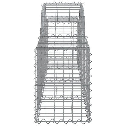 Cestas De Gaviones 10 Uds Forma De Arco Hierro 200x30x40/60 Cm_4