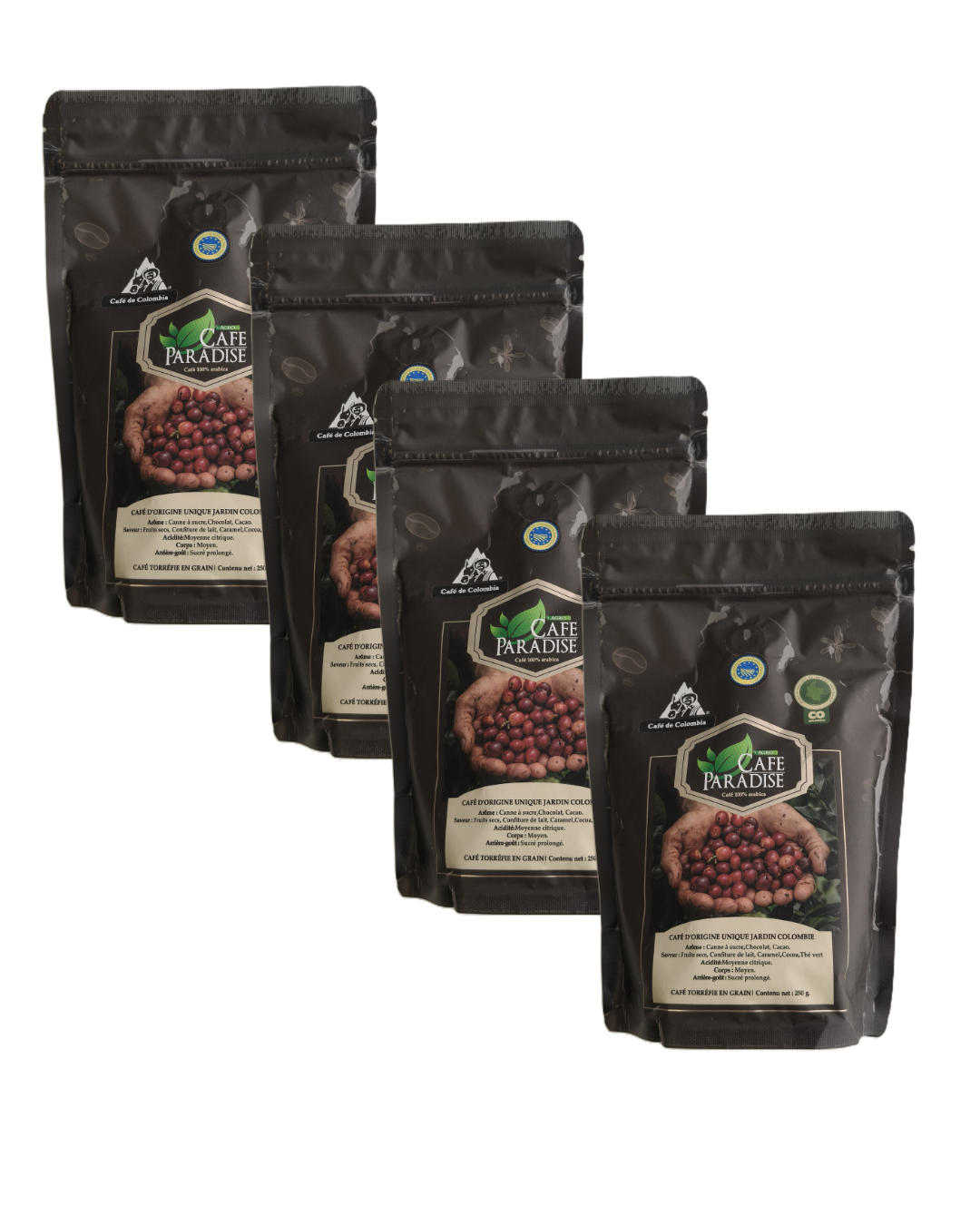 Pack Súper Ahorro – Grano 1kg – Café Especial Colombia -Origen Único - 100% arábica 1kg (4x250g)_0