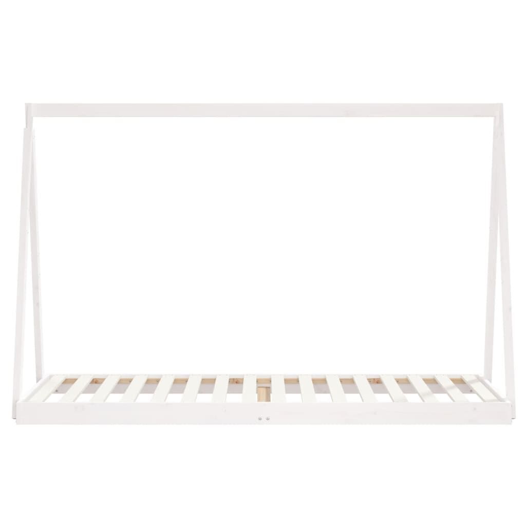 Vidaxl Estructura De Cama Para Niños Madera De Pino Blanco 80x200 Cm_3