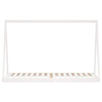 Vidaxl Estructura De Cama Para Niños Madera De Pino Blanco 80x200 Cm_3