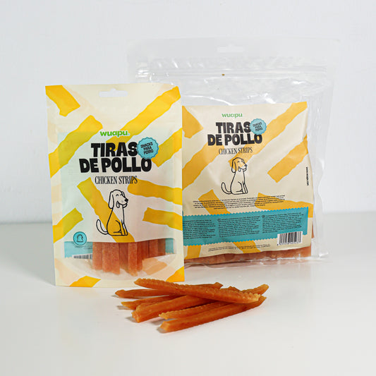 Snack Para Perro En Tiras De Pollo Desecado Wuapu 12x100gr_0