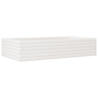 Jardinera De Madera Maciza De Pino Blanco 110x60x23 Cm_0