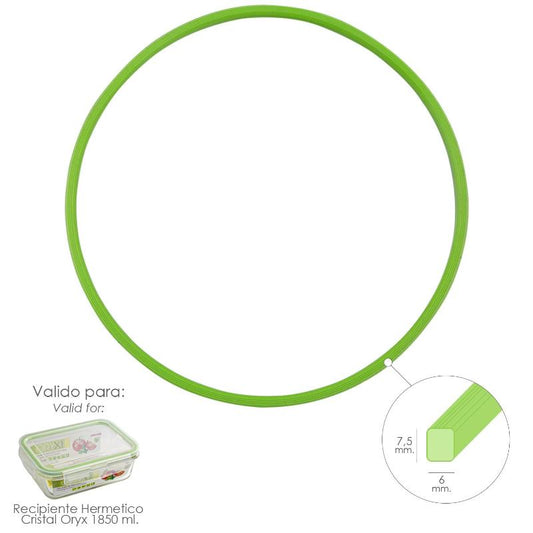 Anillo Silicona Para Recipiente Hermetico Cristal Rectangular 1850 Ml._0