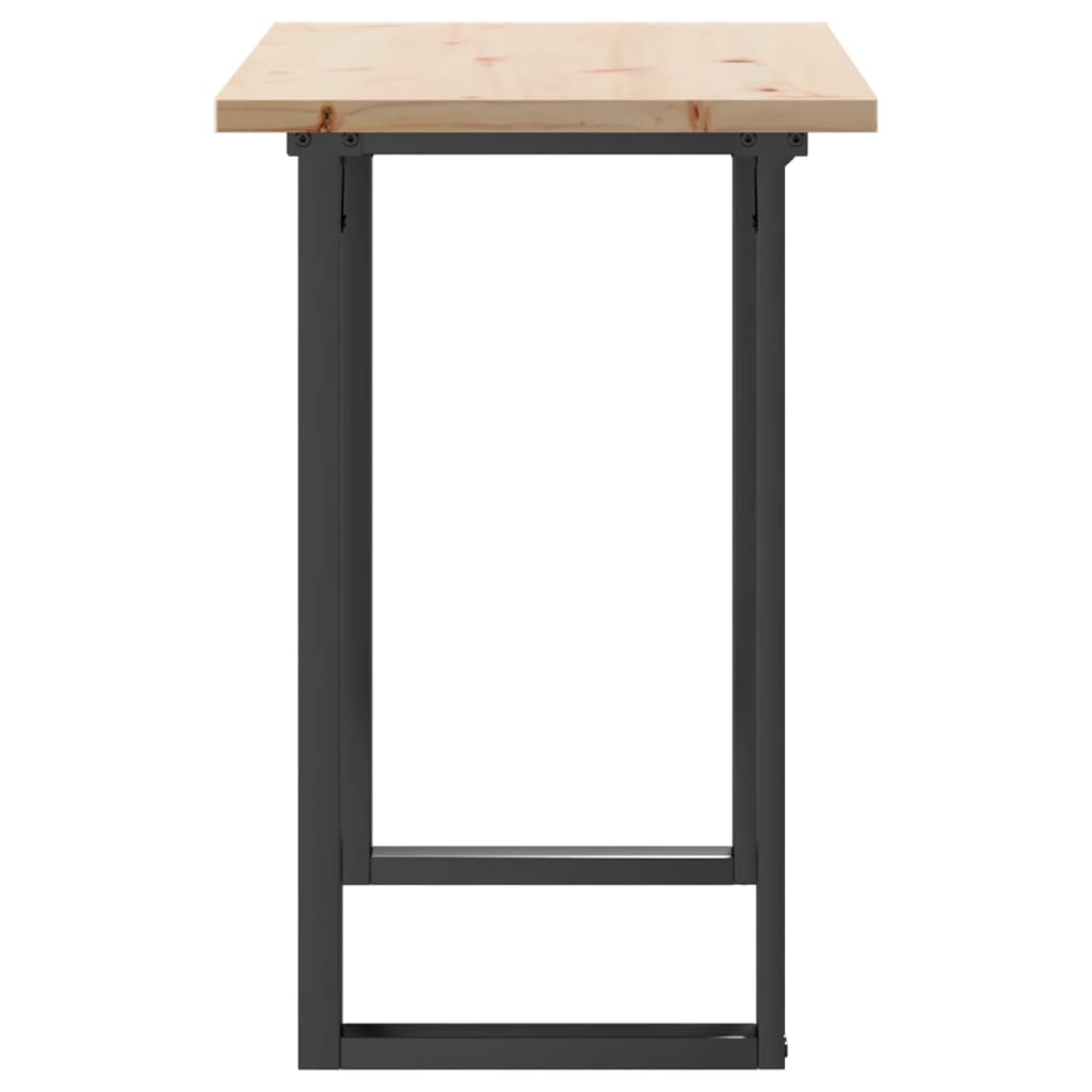 Mesa De Comedor Marco O Madera Maciza Pino Acero 100x50x75,5 Cm_3
