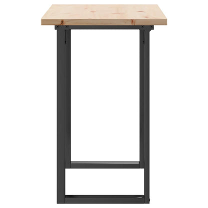 Mesa De Comedor Marco O Madera Maciza Pino Acero 100x50x75,5 Cm_3