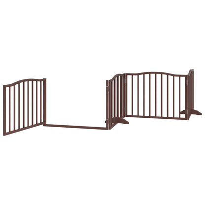 Vidaxl Puerta Para Perros Plegable 4 Paneles Álamo Marrón Roble 320 Cm_3
