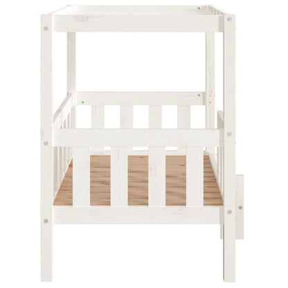 Vidaxl Cama Para Perros Madera Maciza De Pino Blanco 95,5x73,5x900 Cm_5