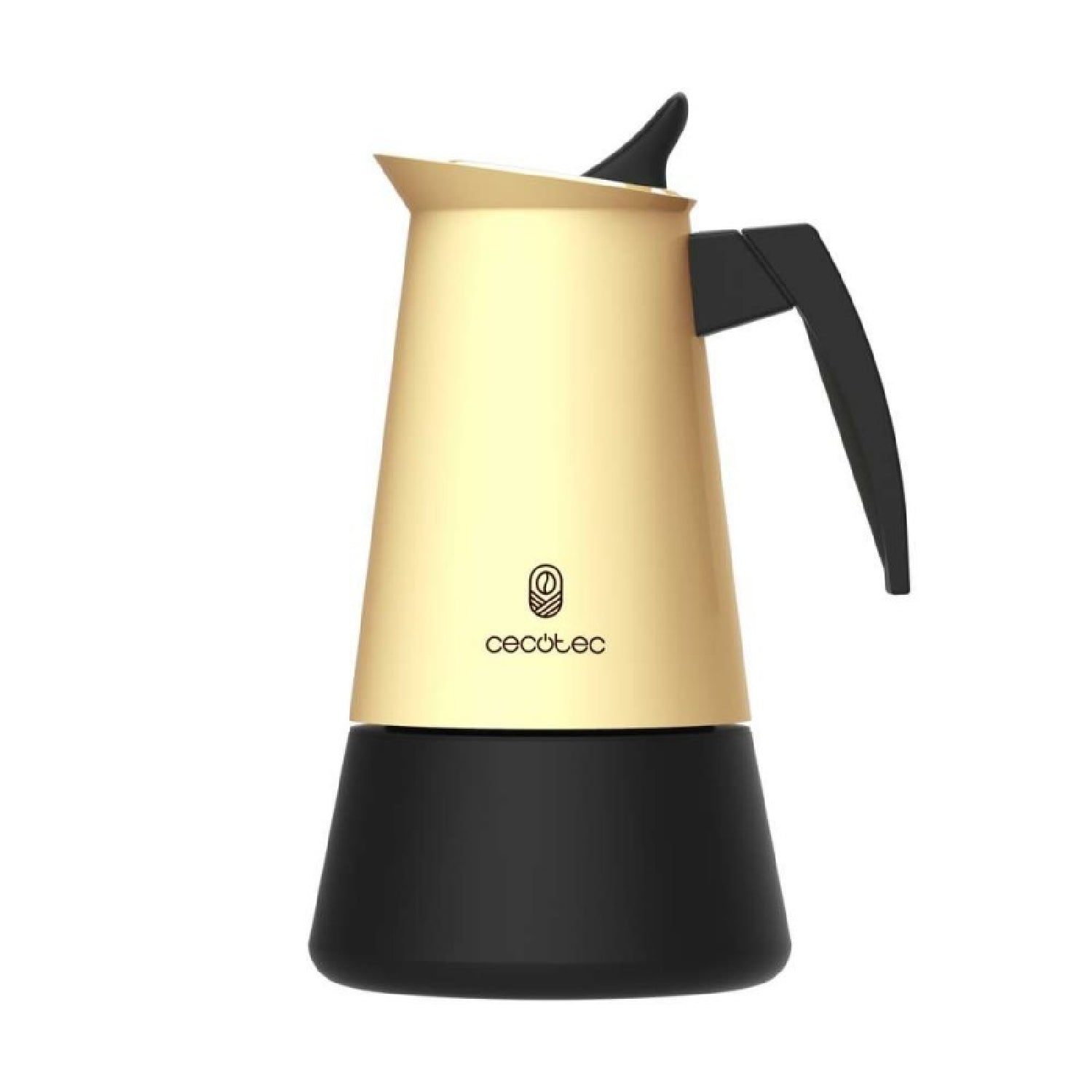 Cecotec Cafetera Italiana Piccolina 900 Beige. 450ml, 10 Tazas De Café, Acero Inoxidable, Apta Todas Superficies, Filtro_1
