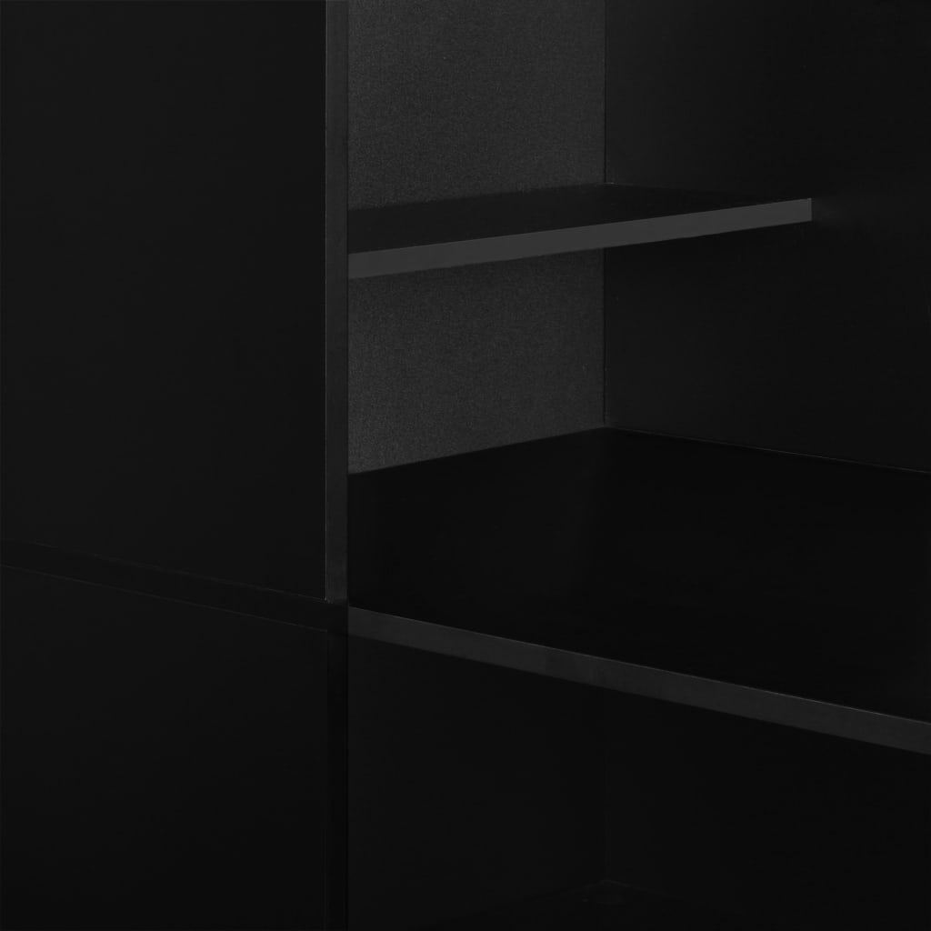Mesa Alta De Bar Con Armario Negra 115x59x200 Cm_3