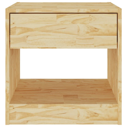 Mesita De Noche Madera Maciza De Pino 40x31x40 Cm_2