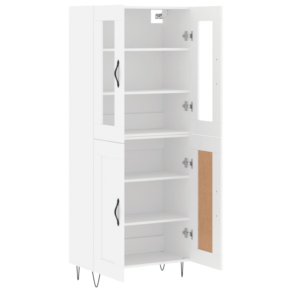 Aparador Alto Madera Contrachapada Blanco 69,5x34x180 Cm_3