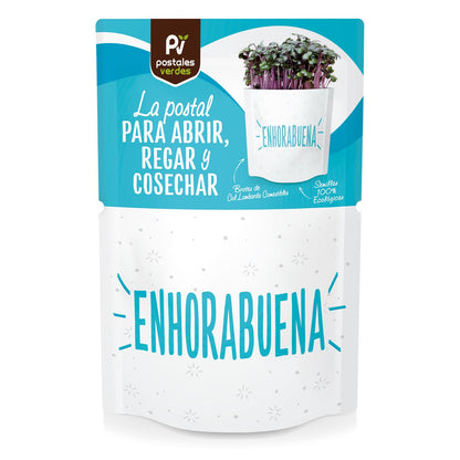 Postales Verdes De Semillas "enhorabuena" Garden Pocket