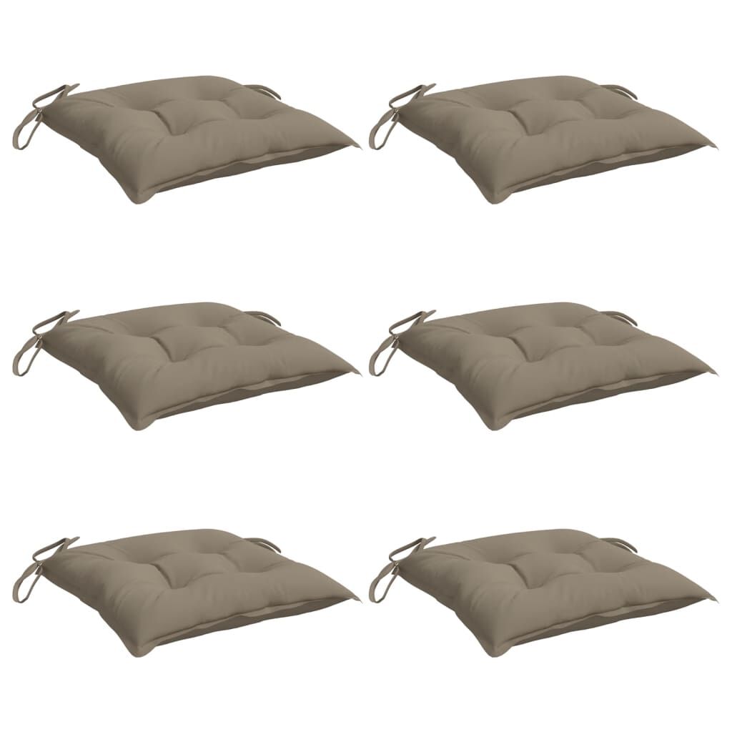 Vidaxl Cojines De Silla De Jardín 6 Uds Tela Oxford Taupé 50x50x7 Cm_0