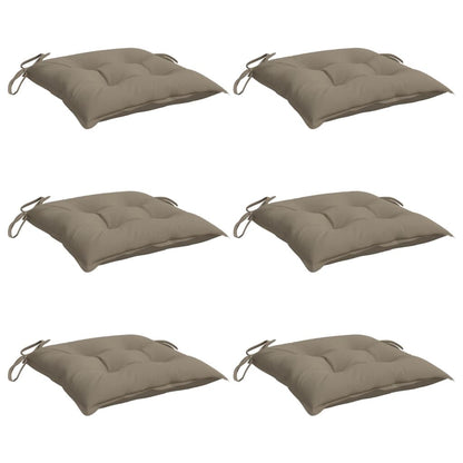 Vidaxl Cojines De Silla De Jardín 6 Uds Tela Oxford Taupé 50x50x7 Cm_0