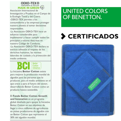 Pack De 2 Set De 3 Toallas De Baño Cada Uno En Color Azul Y Otras En Gris_3