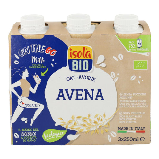 Pack Bebida de Avena On the Go Bio Isola Bio 250 ml x 3 uds