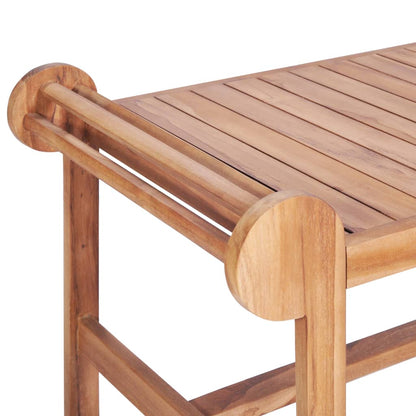 Mesa De Centro De Teca Maciza 100x50x45 Cm_3