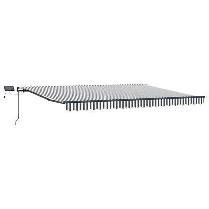 Toldo Retráctil Manual Con Luz Led Antracita Y Blanco 400x300cm_0
