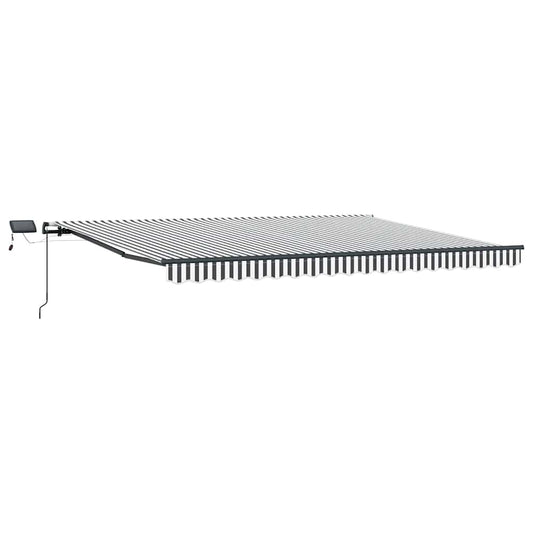 Toldo Retráctil Manual Con Luz Led Antracita Y Blanco 400x300cm_0