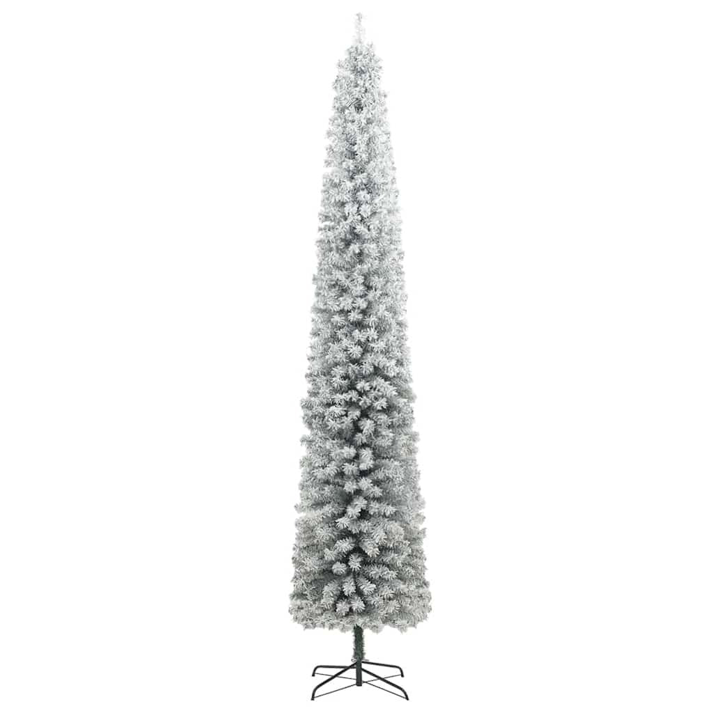 Vidaxl Árbol De Navidad Estrecho Con 300 Led Y Bolas Y Nieve 270 Cm_4