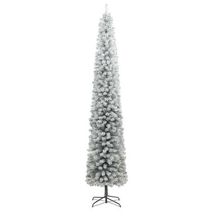 Vidaxl Árbol De Navidad Estrecho Con 300 Led Y Bolas Y Nieve 270 Cm_4