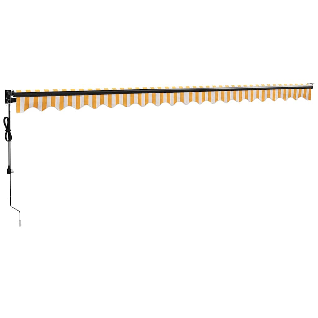 Toldo Retráctil Automático Amarillo Y Blanco 5x3 M_3