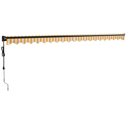 Toldo Retráctil Automático Amarillo Y Blanco 5x3 M_3