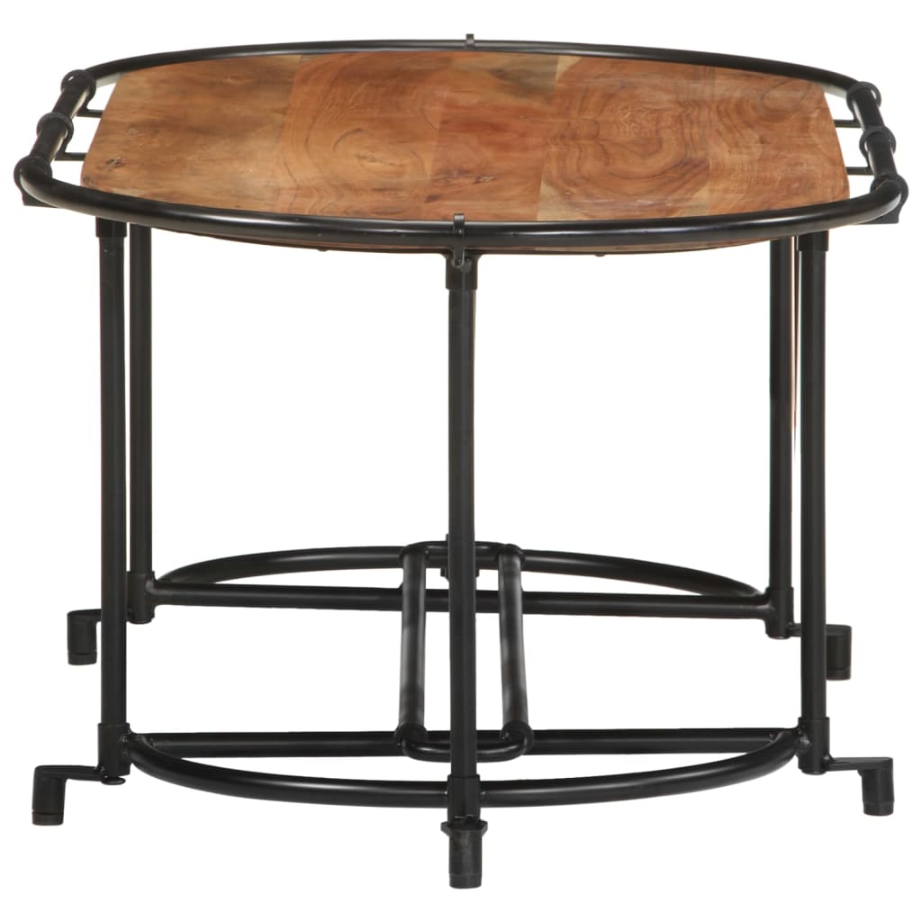 Mesa De Centro Madera Maciza Acacia 110x55x40 Cm_3