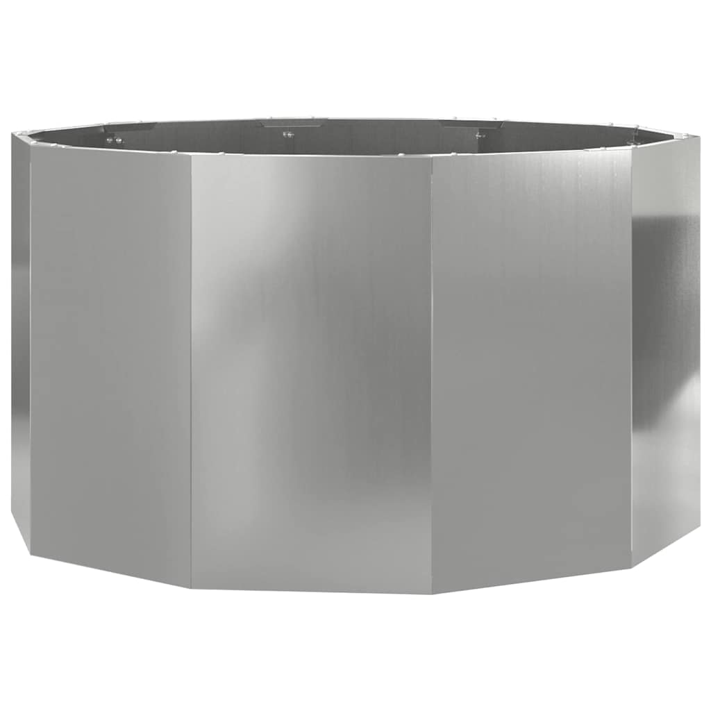 Jardinera Plateado 90 X 90 X 50 Cm Acero Galvanizado_0